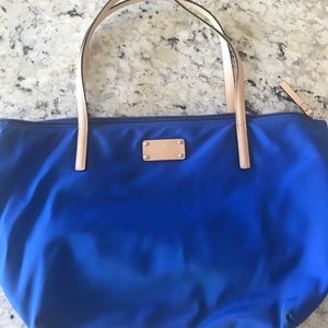 Kate Spade blue nylon handbag purse tote